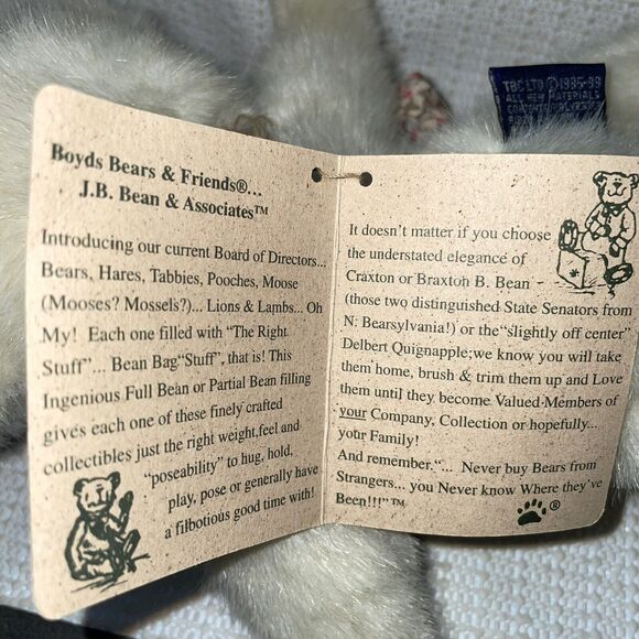 Boyds Bears Plush Teddy #1 Mom Felicity Hugs Jointed Floral Bow Mothers Day 10” - Picture 8 of 10